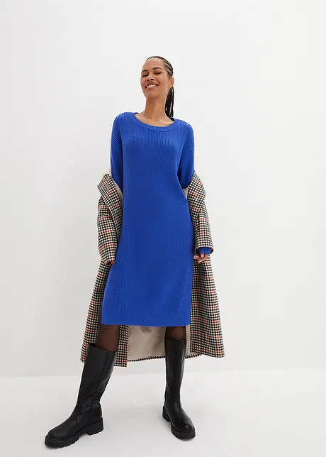 Robe oversize en maille côtelée, bonprix