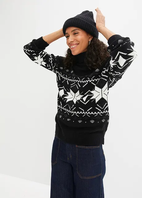 Pull norvégien avec paillettes, BODYFLIRT boutique