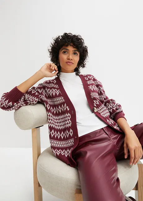 Gilet norvégien en maille avec boutons, bpc bonprix collection
