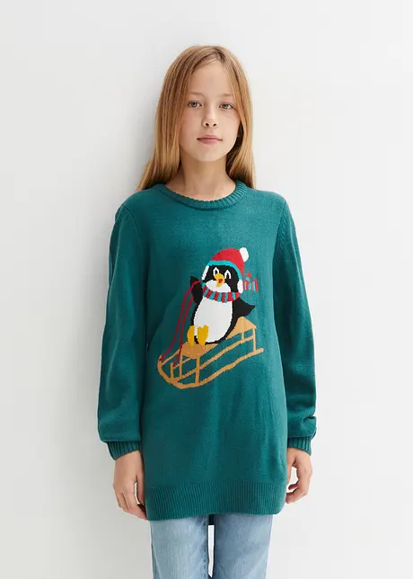 Pull en maille enfant avec motif de Noël, bpc bonprix collection