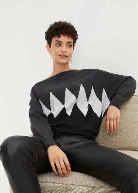 Pull avec motif losanges, bpc selection