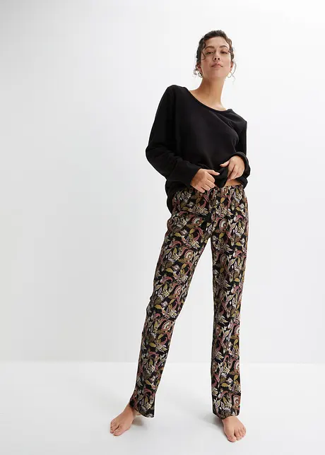 Pantalon de pyjama avec lien à nouer, bpc bonprix collection