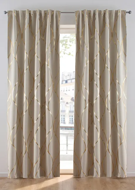 Panneau occultant à imprimé brillant avec polyester recyclé (1 pce.), bonprix