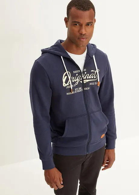 Sweat zippé à capuche, intérieur gratté doux, bonprix