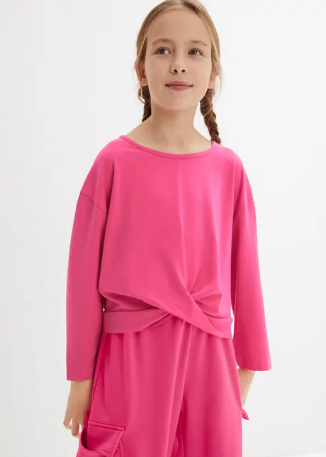 T-shirt fille manches longues 7/8 sportif, bpc bonprix collection