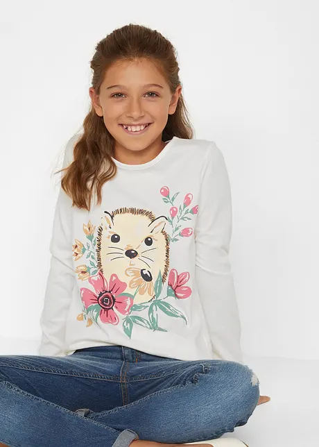 Lot de 2 T-shirts manches longues, bonprix