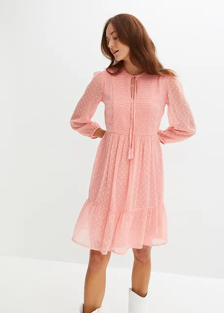 Robe en crêpe texturé, bonprix