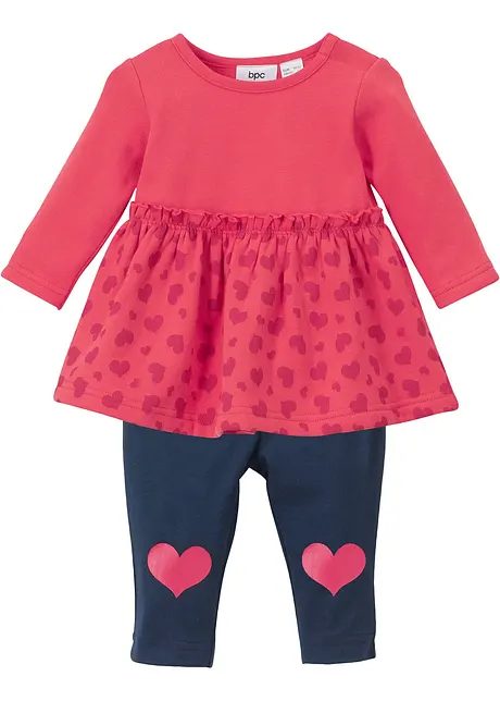 Robe sweat-shirt et legging bébé (Ens. 2 pces.) coton, bpc bonprix collection