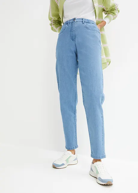 Jean mom taille haute, extensible, bonprix