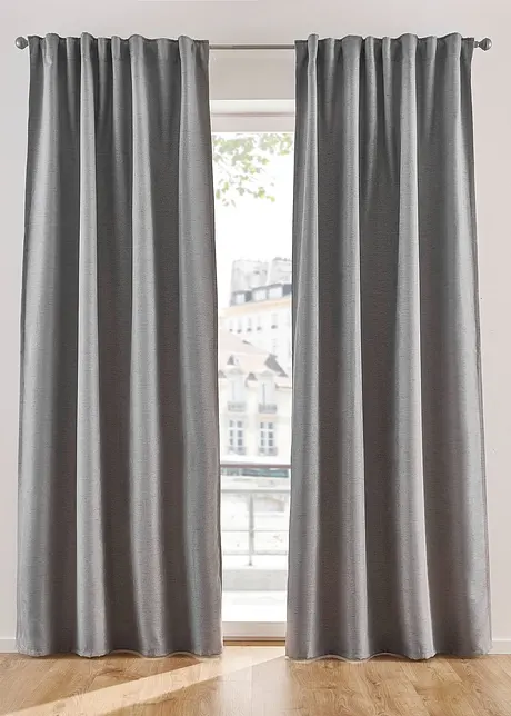 Rideau occultant texturé (2 pces), bonprix