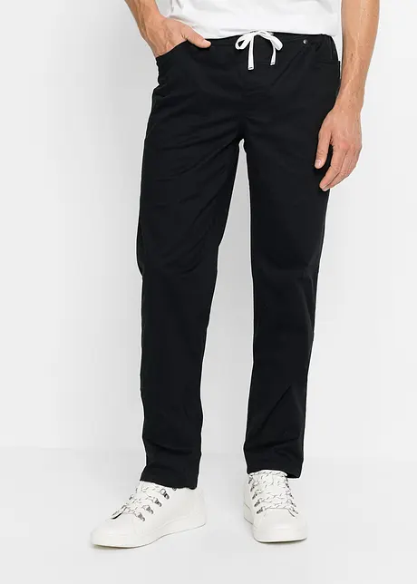 Pantalon droit extensible taille élastiquée, Regular, bonprix