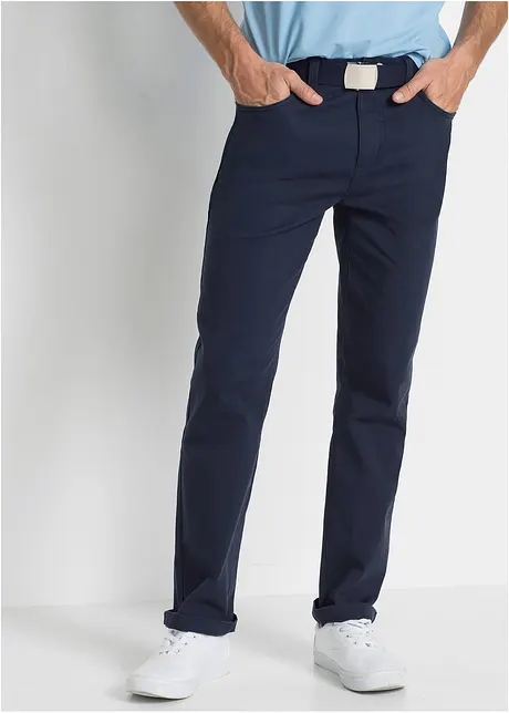 Pantalon droit en coton stretch, Classic Fit, bonprix