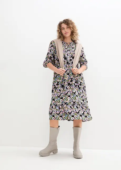 Robe midi en viscose, bonprix