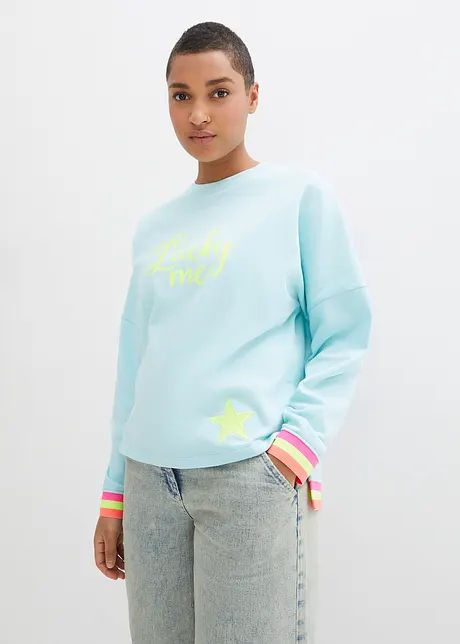 Sweat à poignets multicolores, bonprix