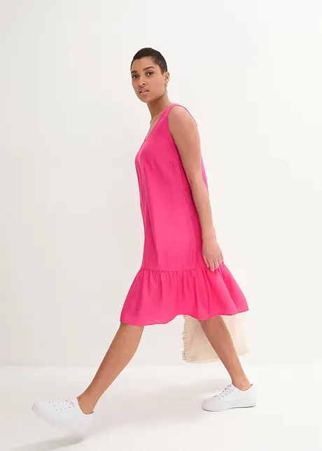 Robe trapèze en viscose longueur genou, bonprix