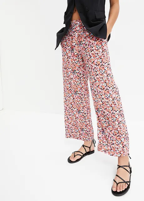 Pantalon palazzo taille élastique, bonprix