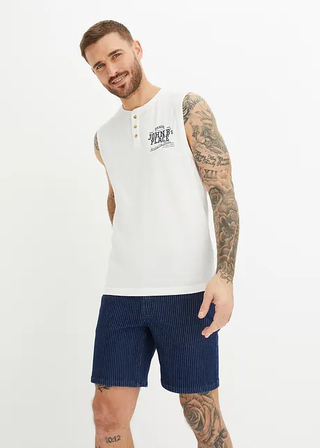 Débardeur col Henley, John Baner JEANSWEAR