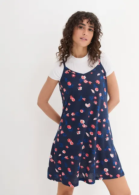 Robe en jersey à imprimé floral, bonprix