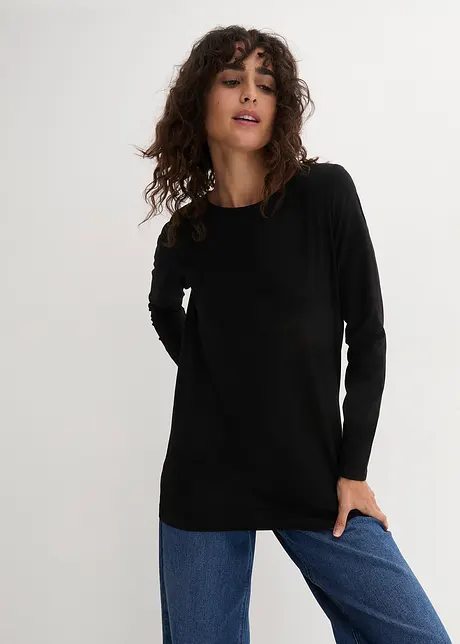 T-shirt manches longues coupe ample, bonprix