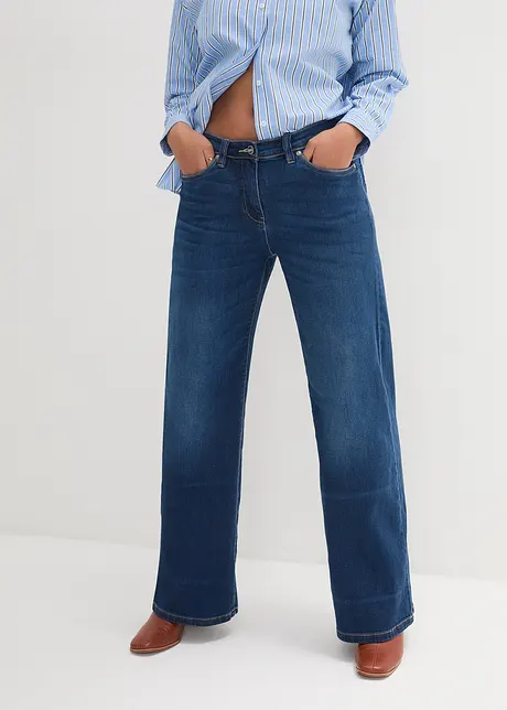 Jean stretch avec taille confortable et jambes extra larges, bonprix