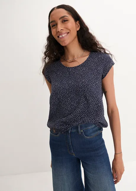 Blouse en jersey imprimé, manches courtes, bonprix