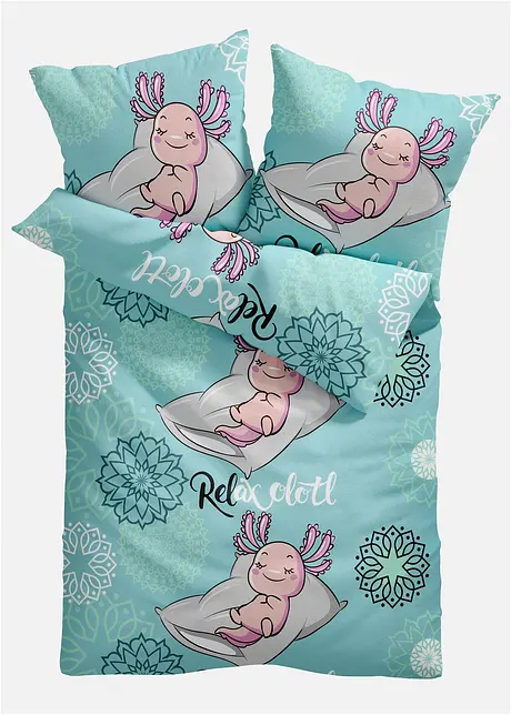 Parure de lit avec motif Axolotl, bonprix