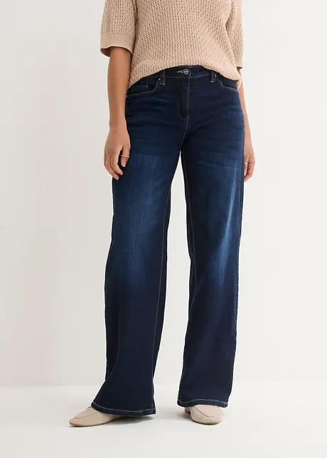 Jean large à taille mi-haute élastiquée, bonprix