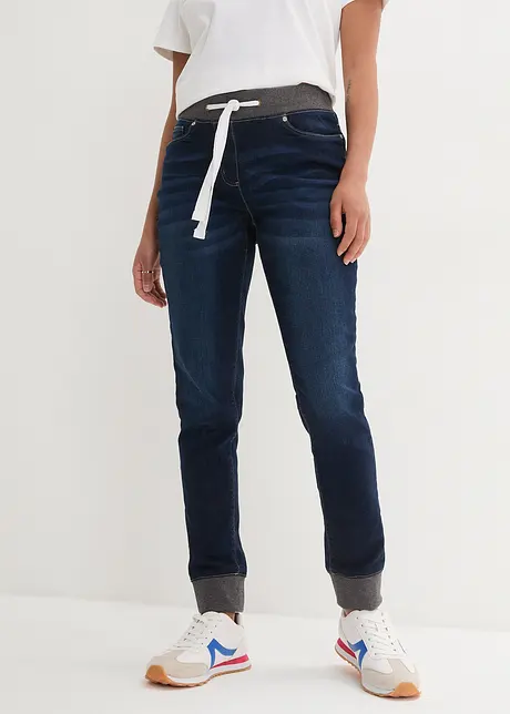 Jean Boyfriend, taille mi-haute élastiquée, bonprix