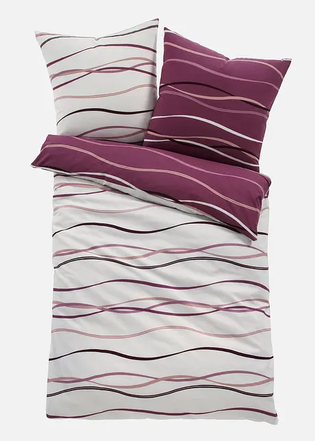 Parure de lit réversible motif vague, bonprix