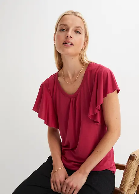 T-shirt à manches volantées, bonprix
