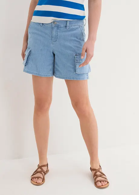 Short cargo en jean, taille normale, John Baner JEANSWEAR