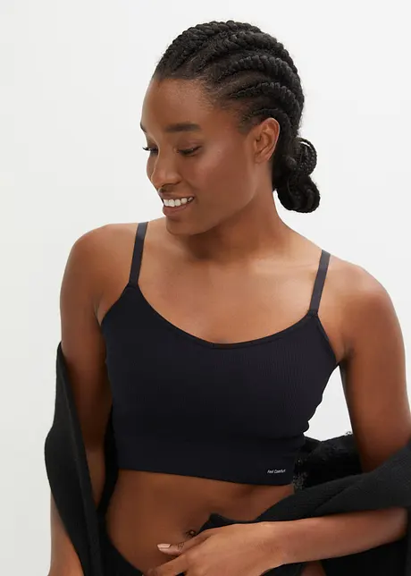 Brassière côtelée sans coutures Feel Comfort, bonprix