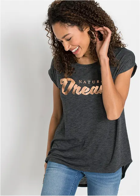 T-shirt long en viscose mélangée, bonprix