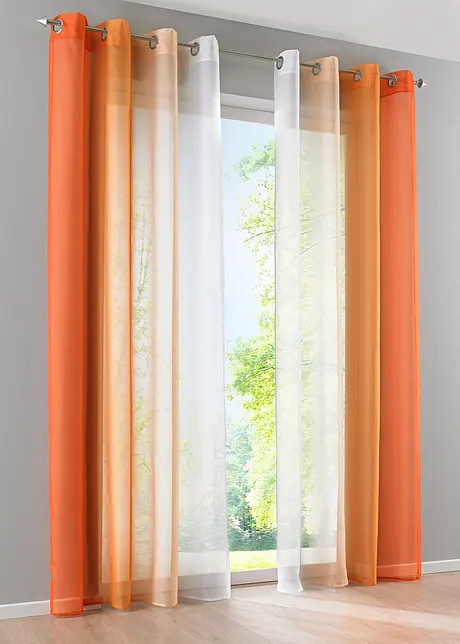 Voilages avec dégradé (2 pces), bonprix