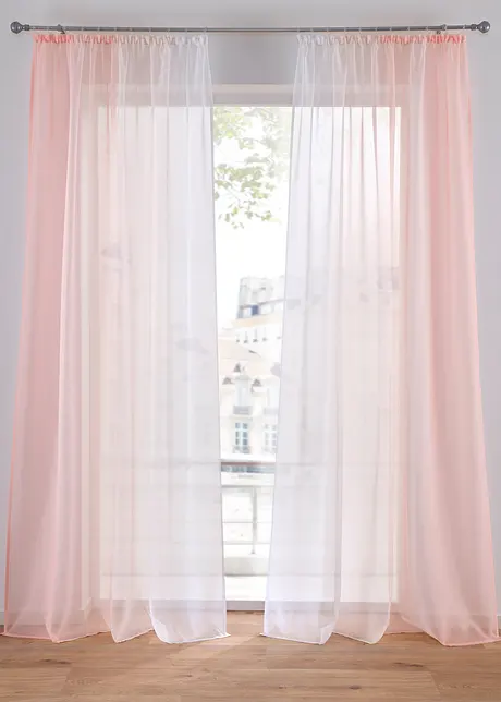Voilages avec dégradé (2 pces), bonprix