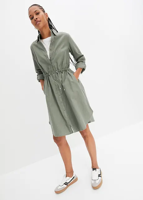 Robe-chemise en lin et coton, bonprix