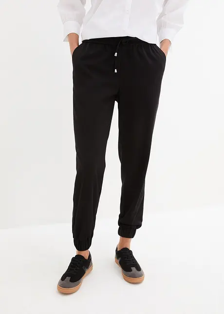 Pantalon à taille élastiquée et lien à nouer, bonprix