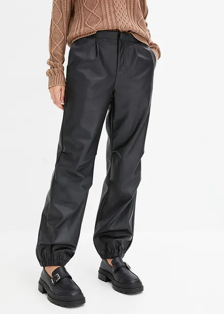 Pantalon parachute enduit, bonprix