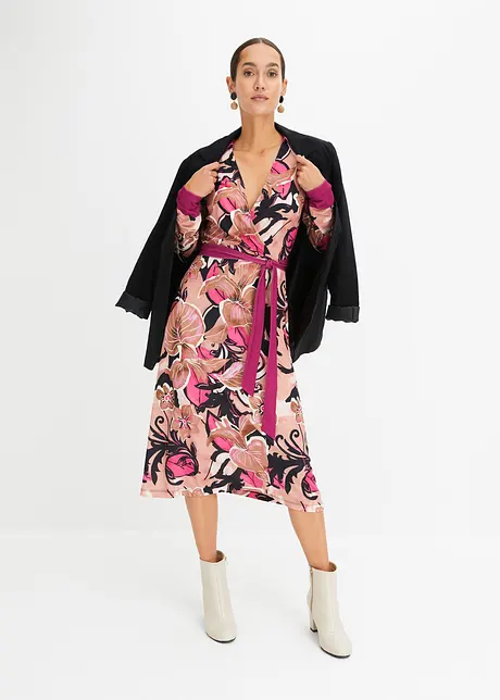 Robe midi avec lien à nouer, bonprix