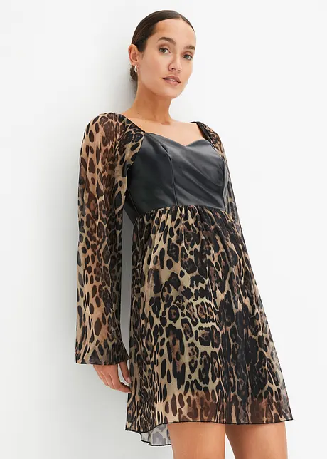 Robe à empiècement en synthétique, bonprix