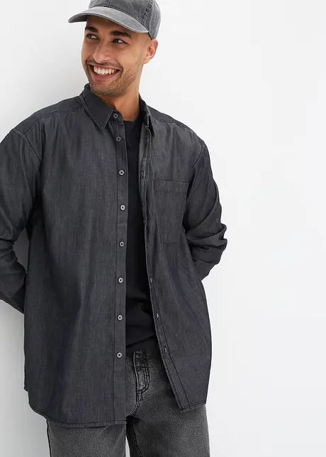 Légère chemise en jean loose, bonprix