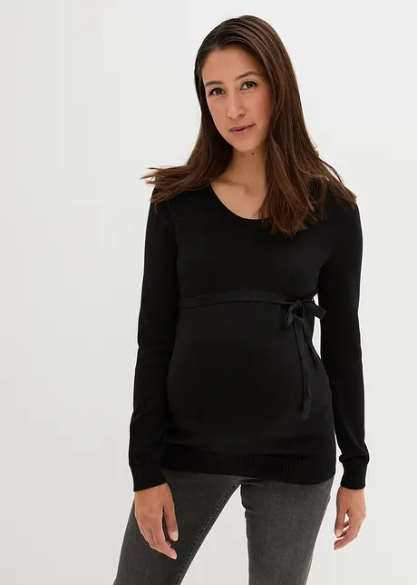 Pull de grossesse 100% coton avec lien à nouer, bonprix