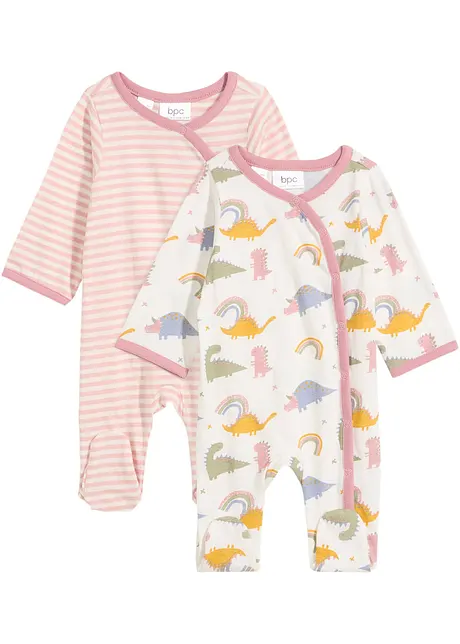 Lot de 2 grenouillères bébé, bonprix