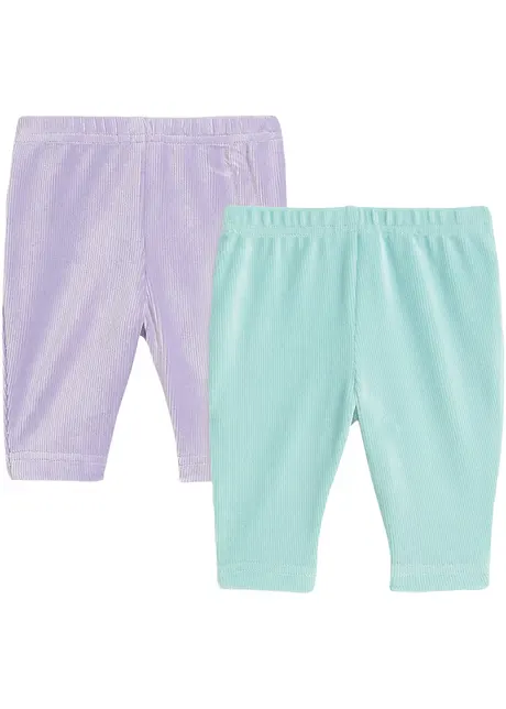 Lot de 2 leggings bébé en velours côtelé doux, bonprix