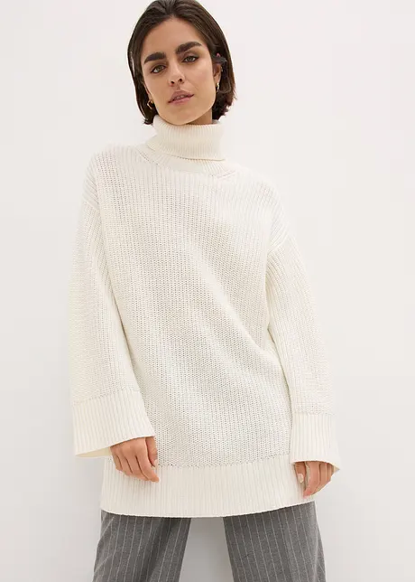 Pull col roulé oversize, bonprix