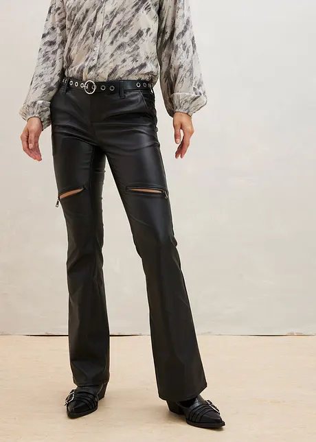 Pantalon évasé avec fermeture zippée, bonprix