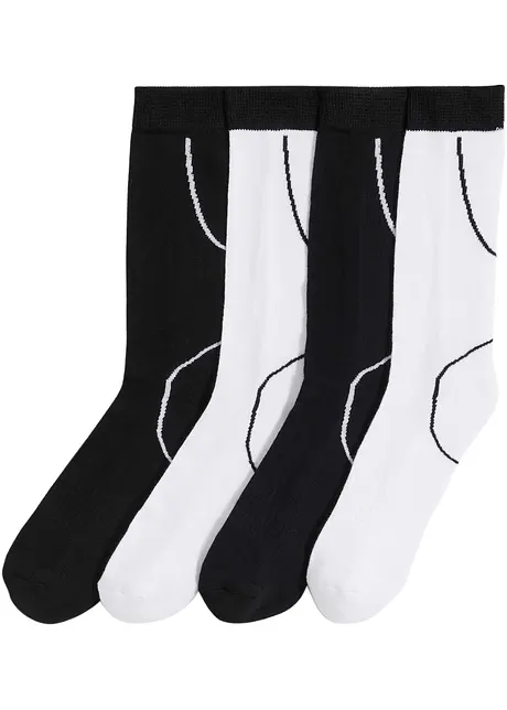 Lot de 4 paires de chaussettes avec semelle doublée en éponge, bonprix