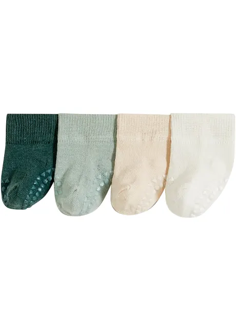 Lot de 5 paires de chaussettes bébé à semelles antidérapantes, bonprix