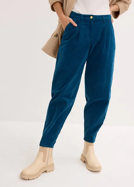 Pantalon en velours côtelé, Balloon Fit, bonprix