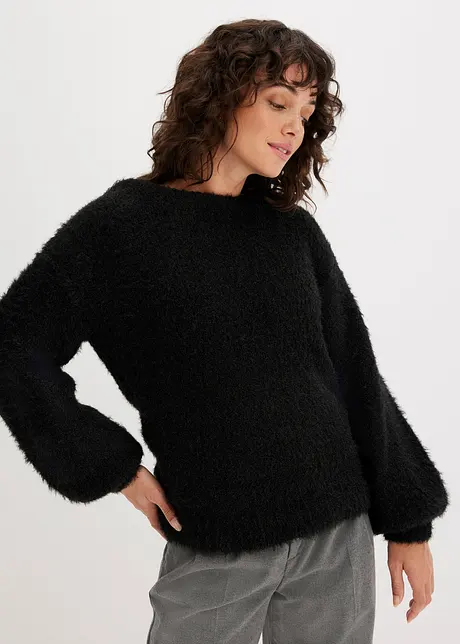 Pull oversize en fil moelleux, bonprix